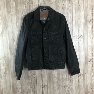 American Eagle Leather-Denim Jacket